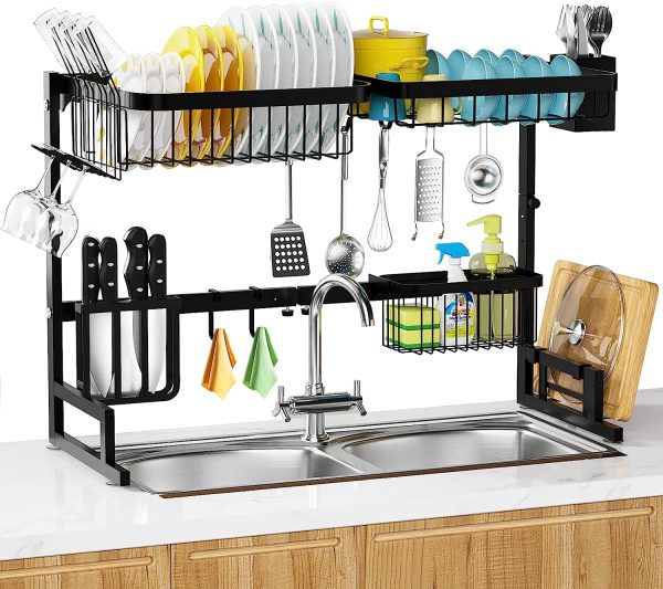 Over-Sink Adjustable Dish Drainer